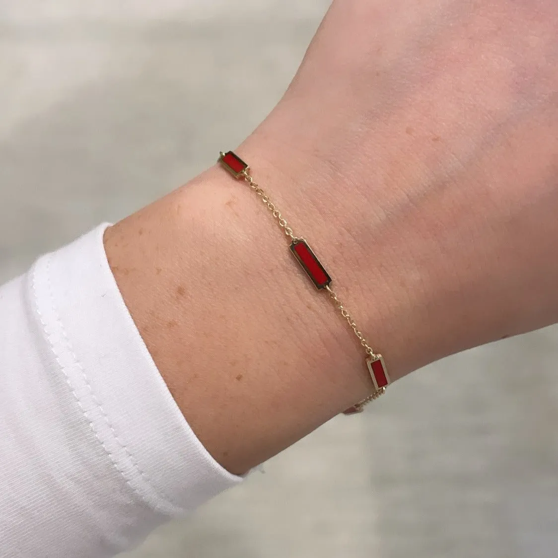 14K GOLD CARNELIAN ANNA BRACELET