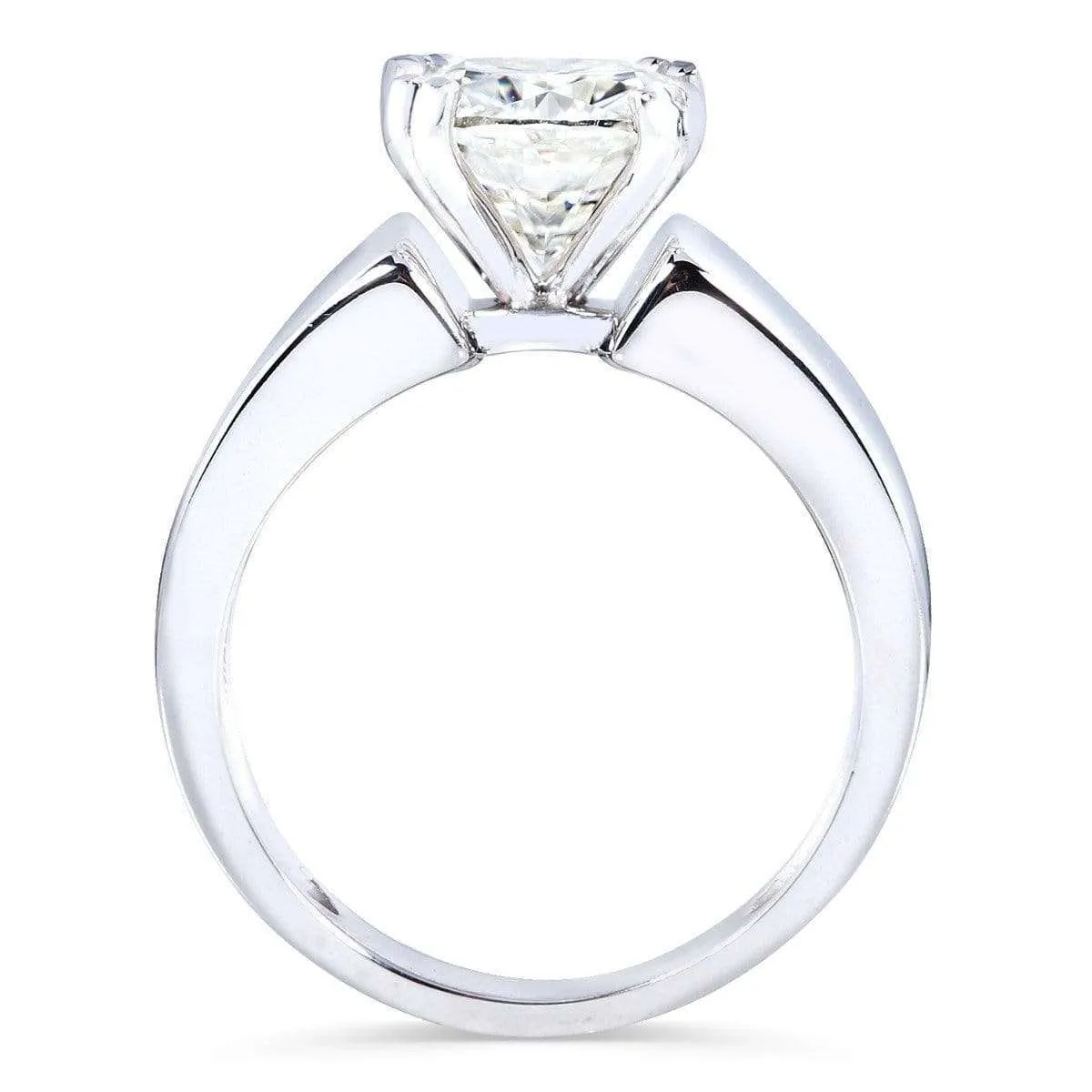 2ct Cushion Solitaire Extra Wide Ring