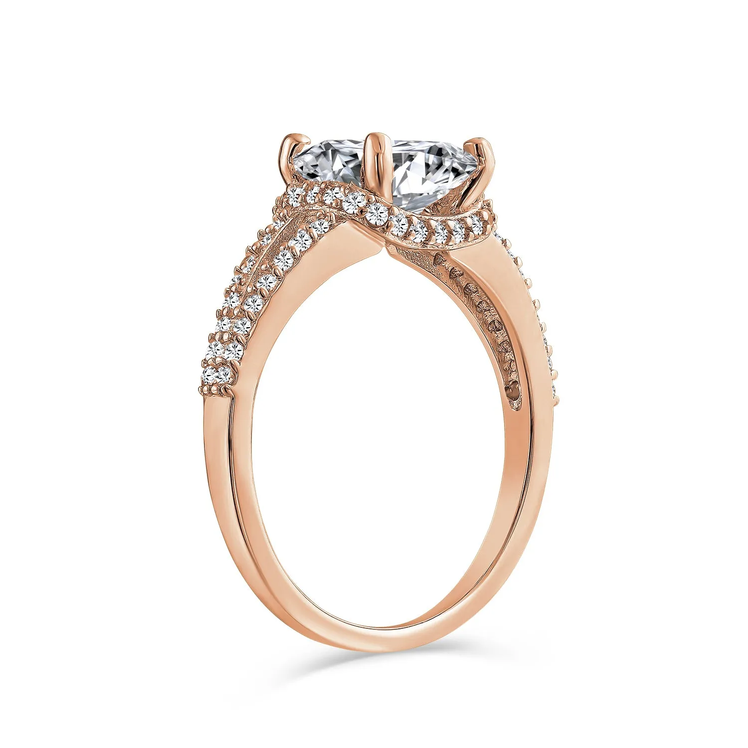 3CT Square Cushion Cut AAA CZ Engagement Ring .925Sterling Silver