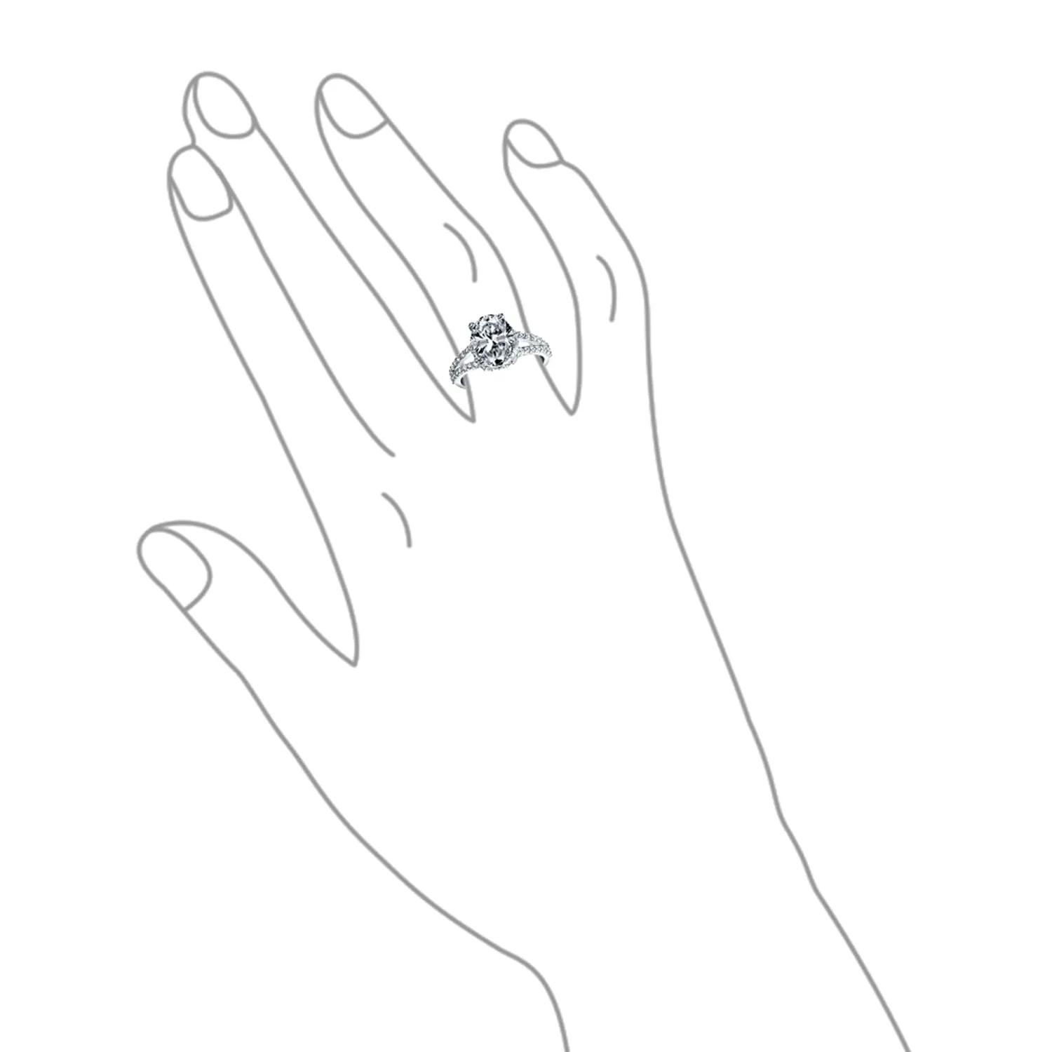 3CT Square Cushion Cut AAA CZ Engagement Ring .925Sterling Silver