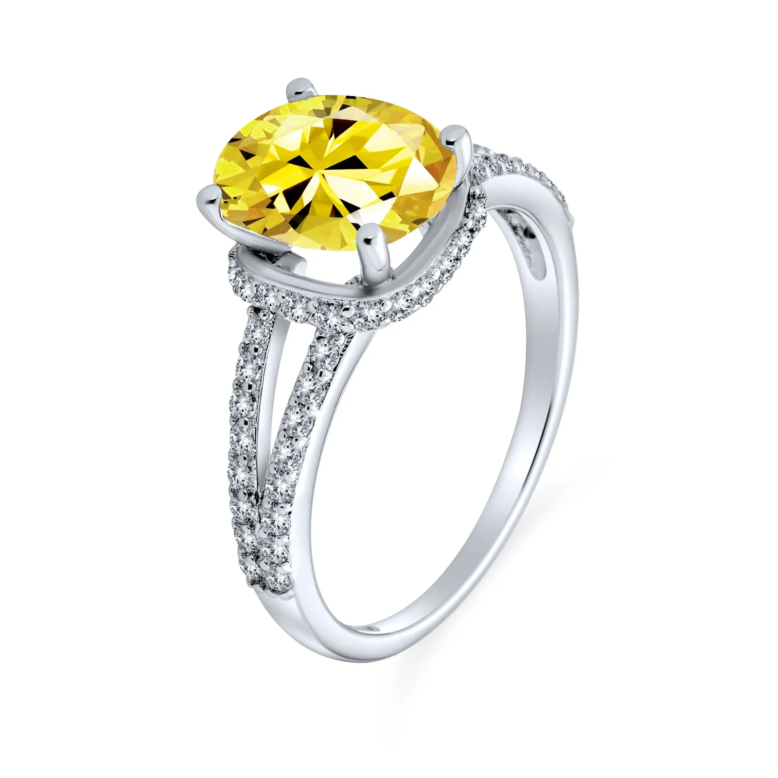 3CT Square Cushion Cut AAA CZ Engagement Ring .925Sterling Silver