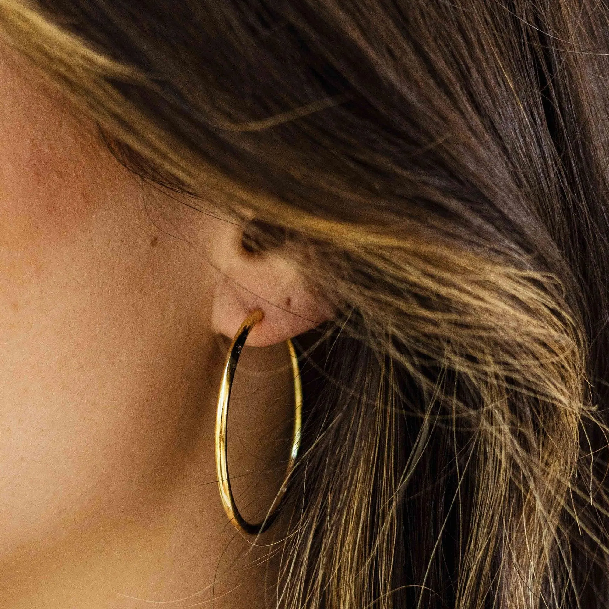 40mm Gold Vermeil Sterling Silver Ultra Maxi Hoop Earrings