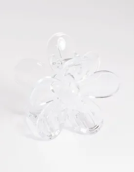 90s Clear Daisy Flower Claw Clip