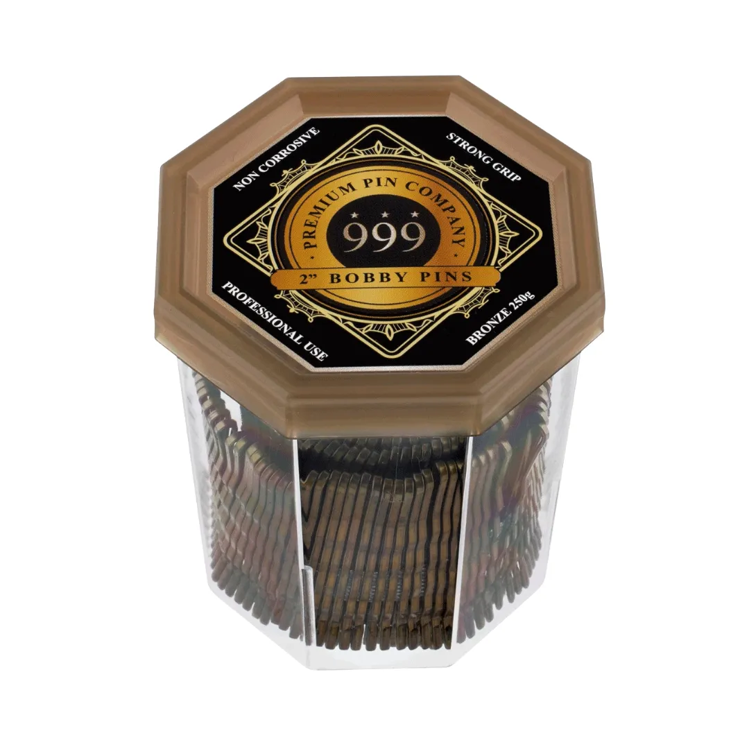 999 Premium Bobby Pins - 2 inch - BRONZE*