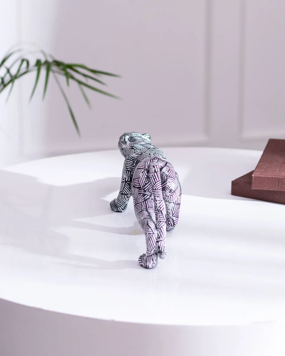 Abstract Polygonal Geometric Leopard Figurine
