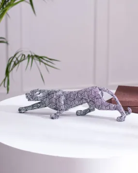 Abstract Polygonal Geometric Leopard Figurine