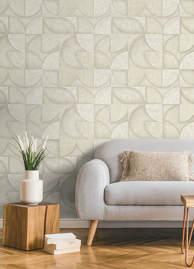 Addison Stone Retro Geo Wallpaper  | Brewster Wallcovering