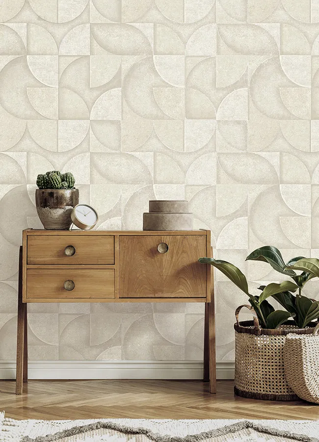 Addison Stone Retro Geo Wallpaper  | Brewster Wallcovering
