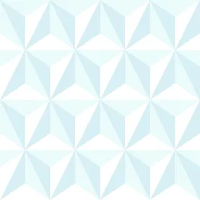 Adella Sky Blue Geometric Wallpaper  | Brewster Wallcovering