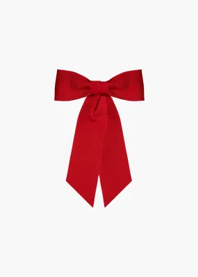 Alice Grosgrain Bow Barrette -- Cherry
