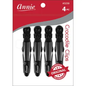 Annie Crocodile Clips Black #3238