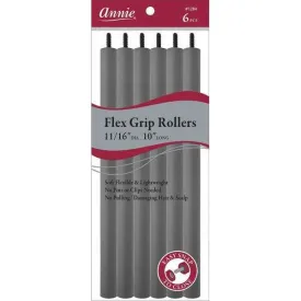 Annie Flex Grip Rollers 11/16In Dia 10In Long 6Ct Gray (1284)