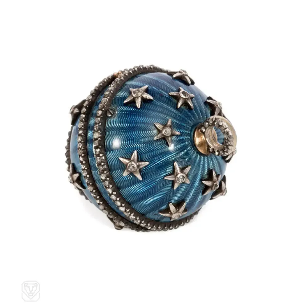 Antique guilloché pendant watch, France