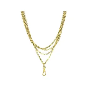Antique Victorian Pinchbeck Long Guard Chain