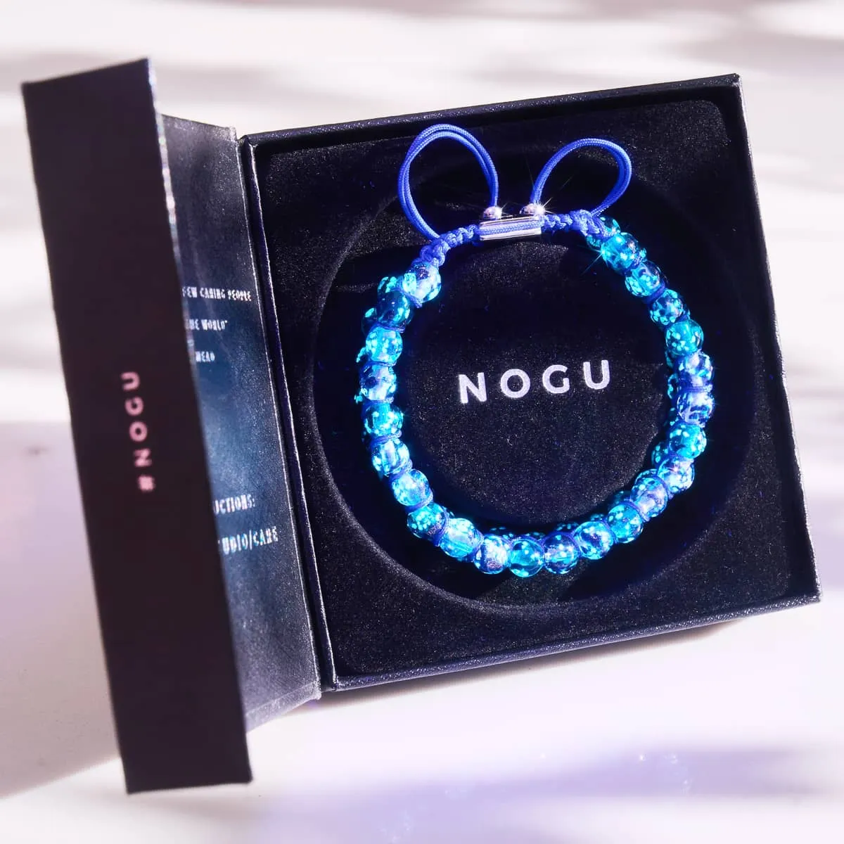 Stunning Aquamarine Flame & Lapis Flame Double Firefly Glass Bracelet – Elegant and Unique Design