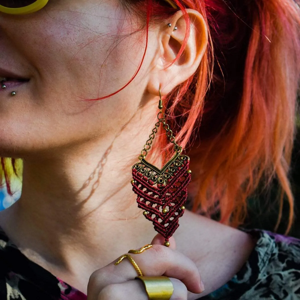 Armenistis Burgundy Earrings