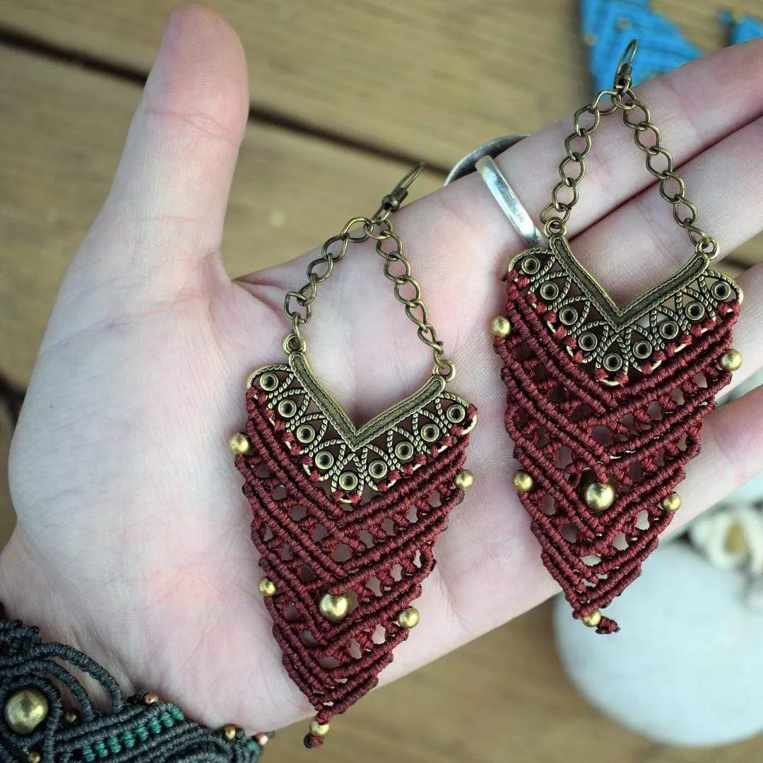 Armenistis Burgundy Earrings