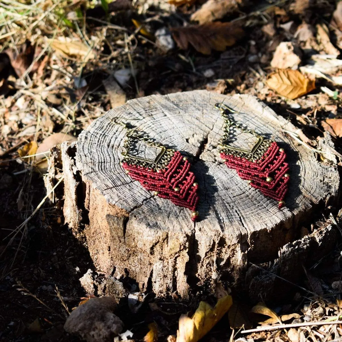 Armenistis Burgundy Earrings