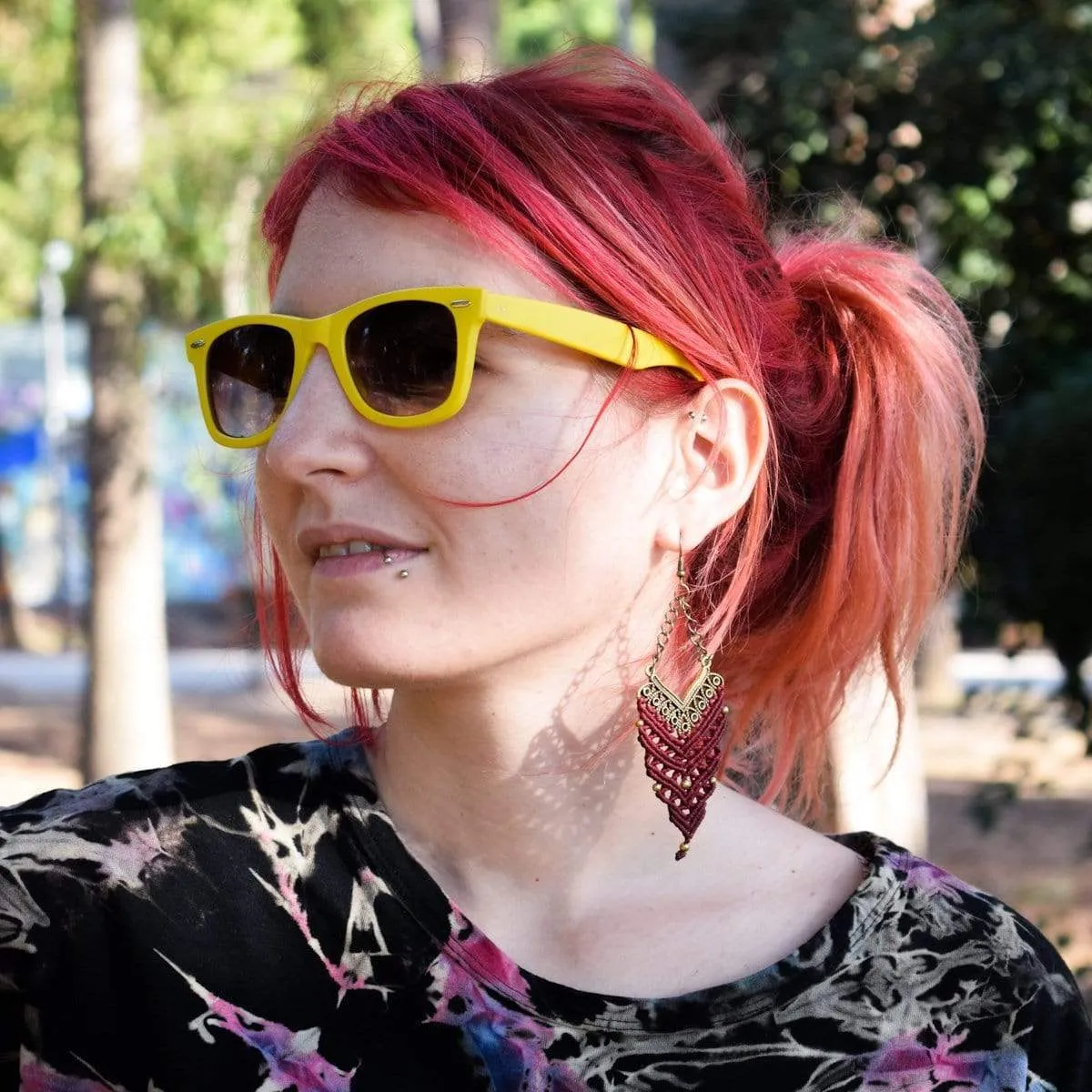 Armenistis Burgundy Earrings