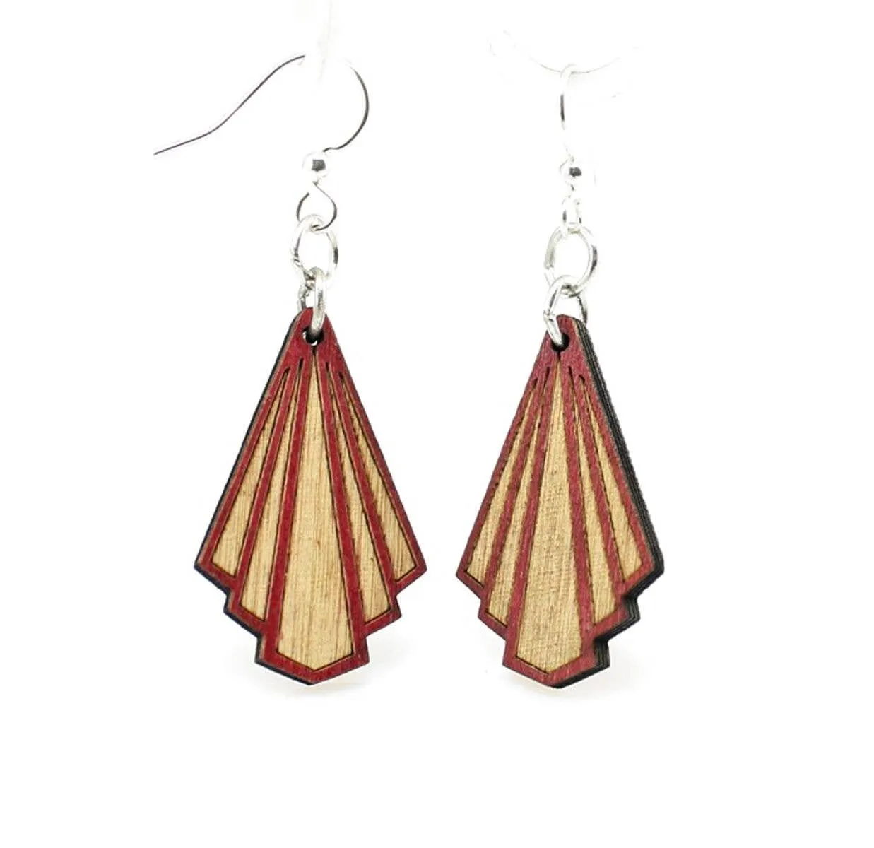 Art Deco Blossoms Earrings~Green Tree Jewelry