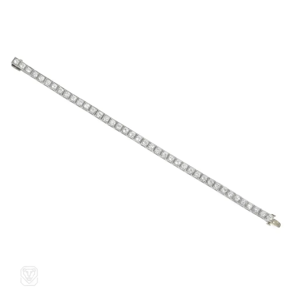 Art Deco diamond line bracelet