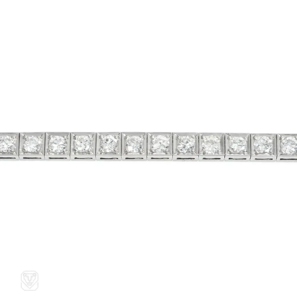 Art Deco diamond line bracelet