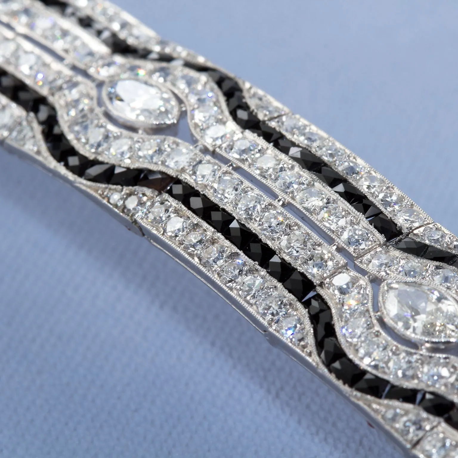 Art Deco Diamond Onyx Bracelet