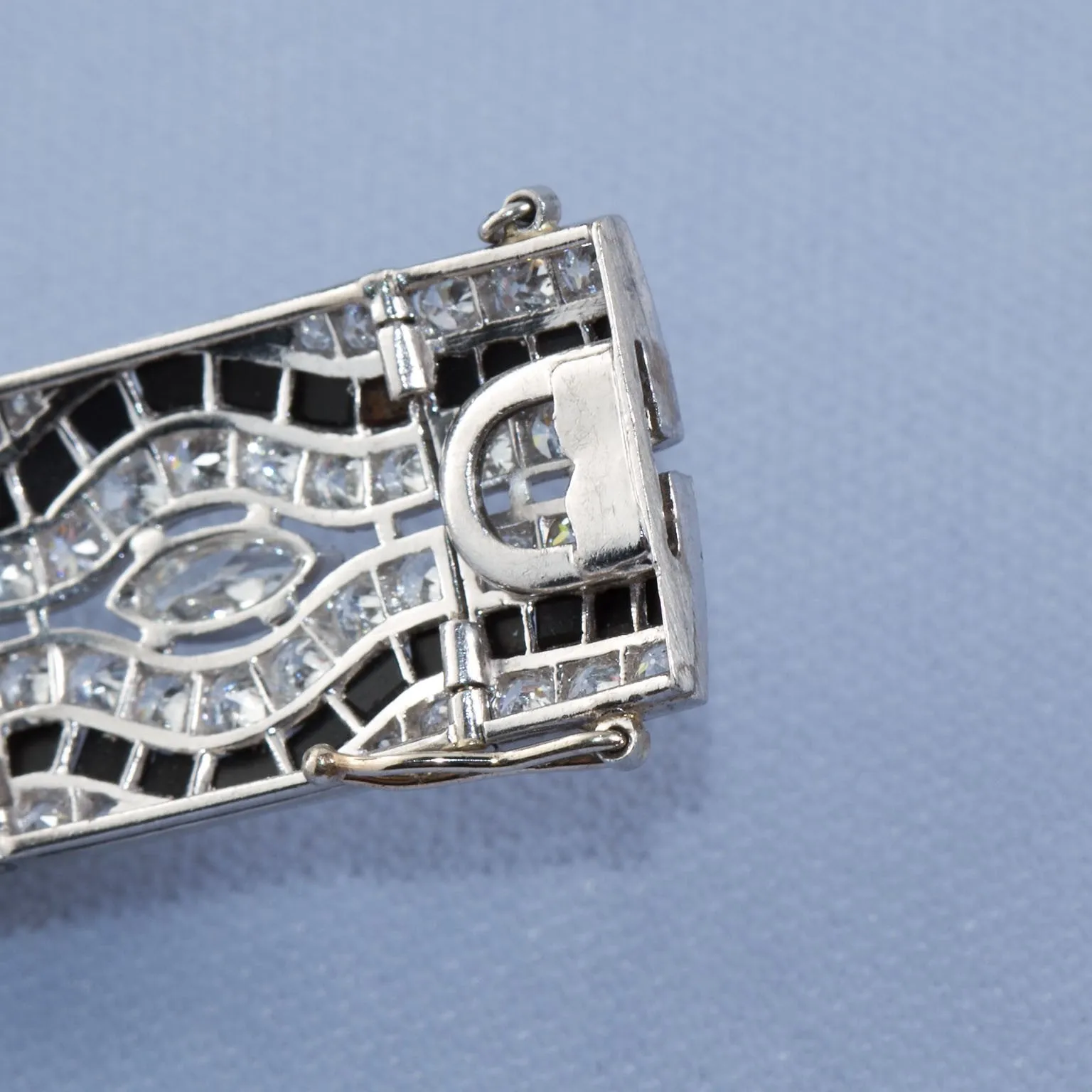 Art Deco Diamond Onyx Bracelet