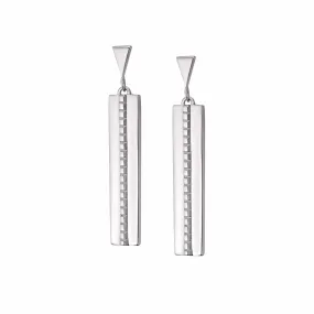 Art Deco Drop Earrings Sterling Silver