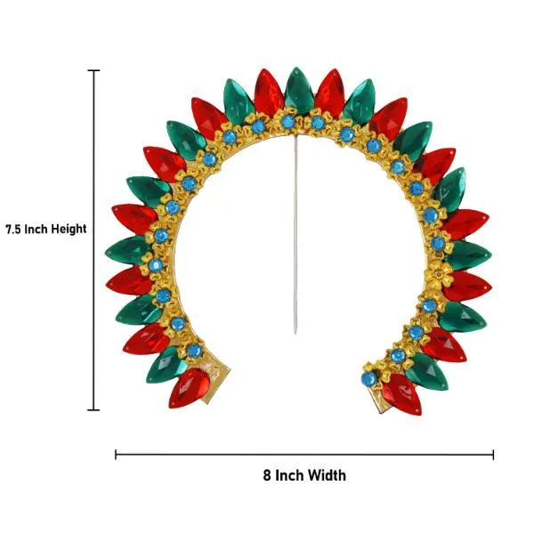 Artificial Flower Arch | Stone Arch/ Moti Arch/ Jewellery for Deity/ Assorted Colour and Design