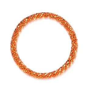 Atomic Tangerine | Himalayan Glass Bead Bracelet