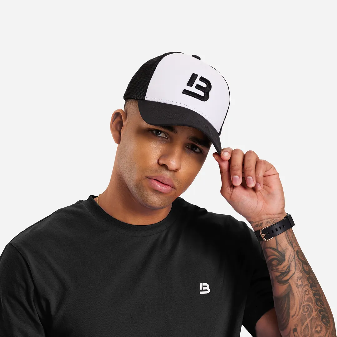 B Trucker Cap - White/Black
