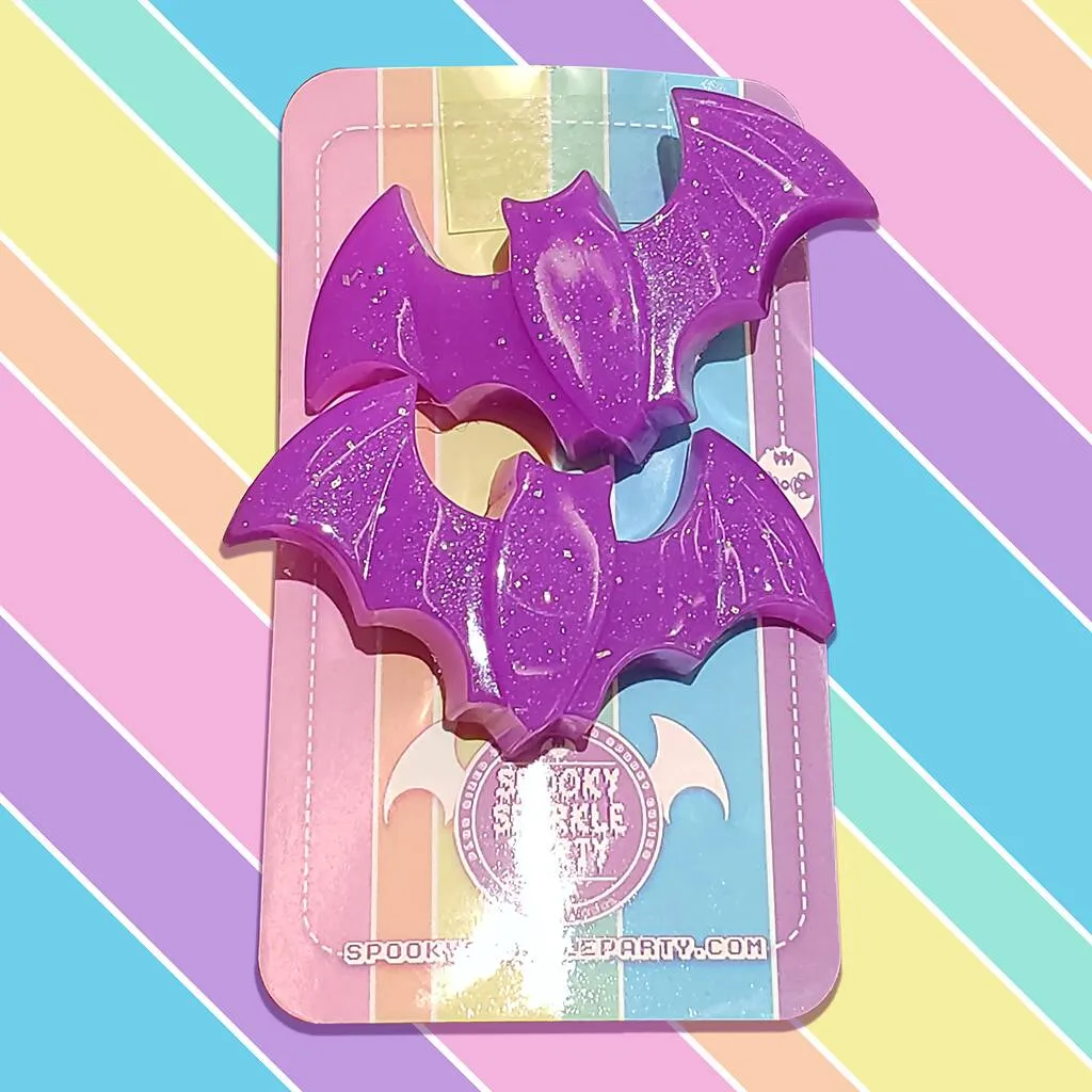 Bat Hairclips 2-pack