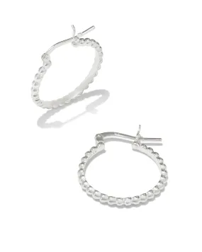 Beaded Hoop Earring in Sterling Silver