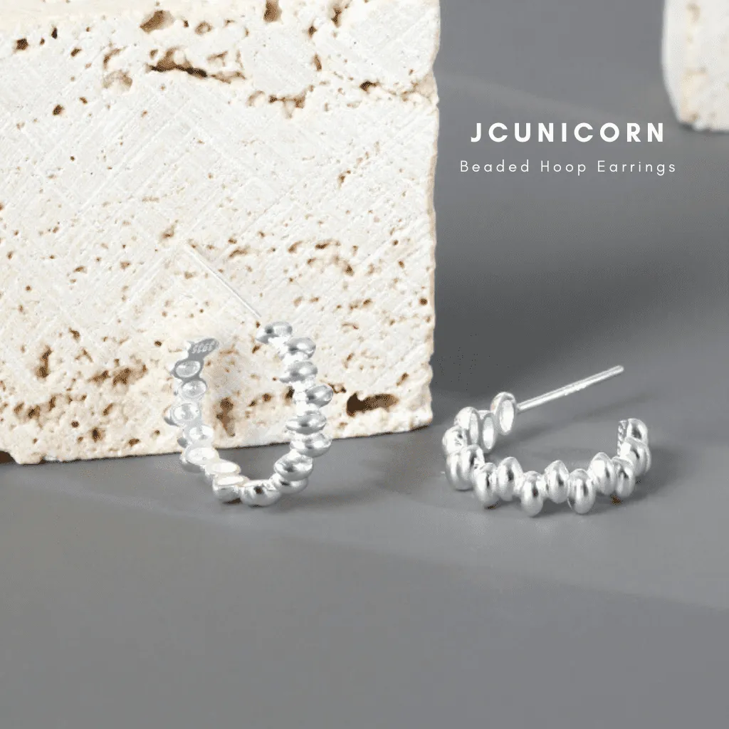 Beaded Hoop Earrings