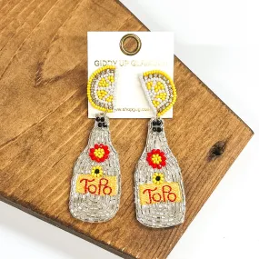 Beaded Mineral Water Bottle with Lemon Studs