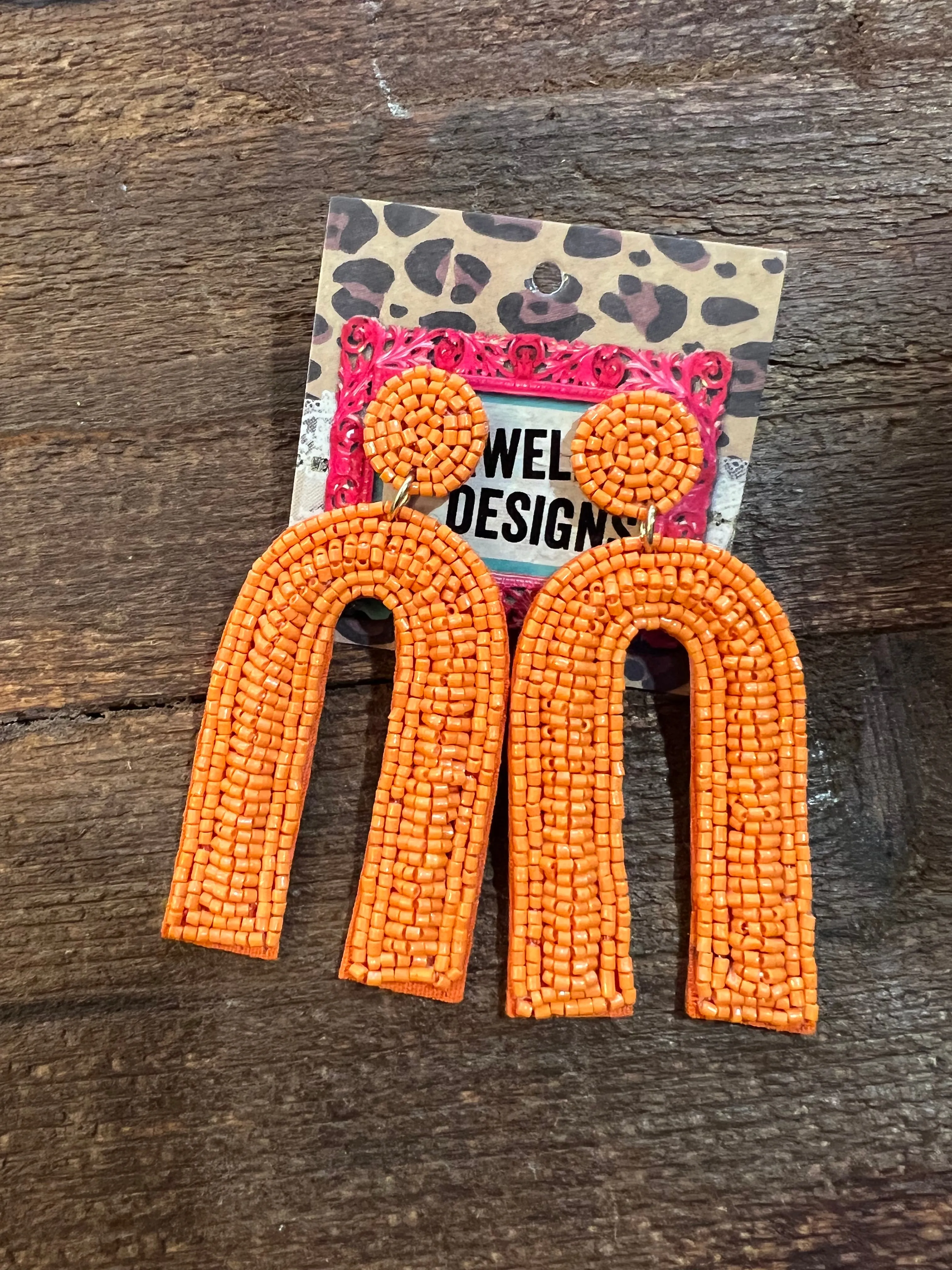 Beaded U Earrings