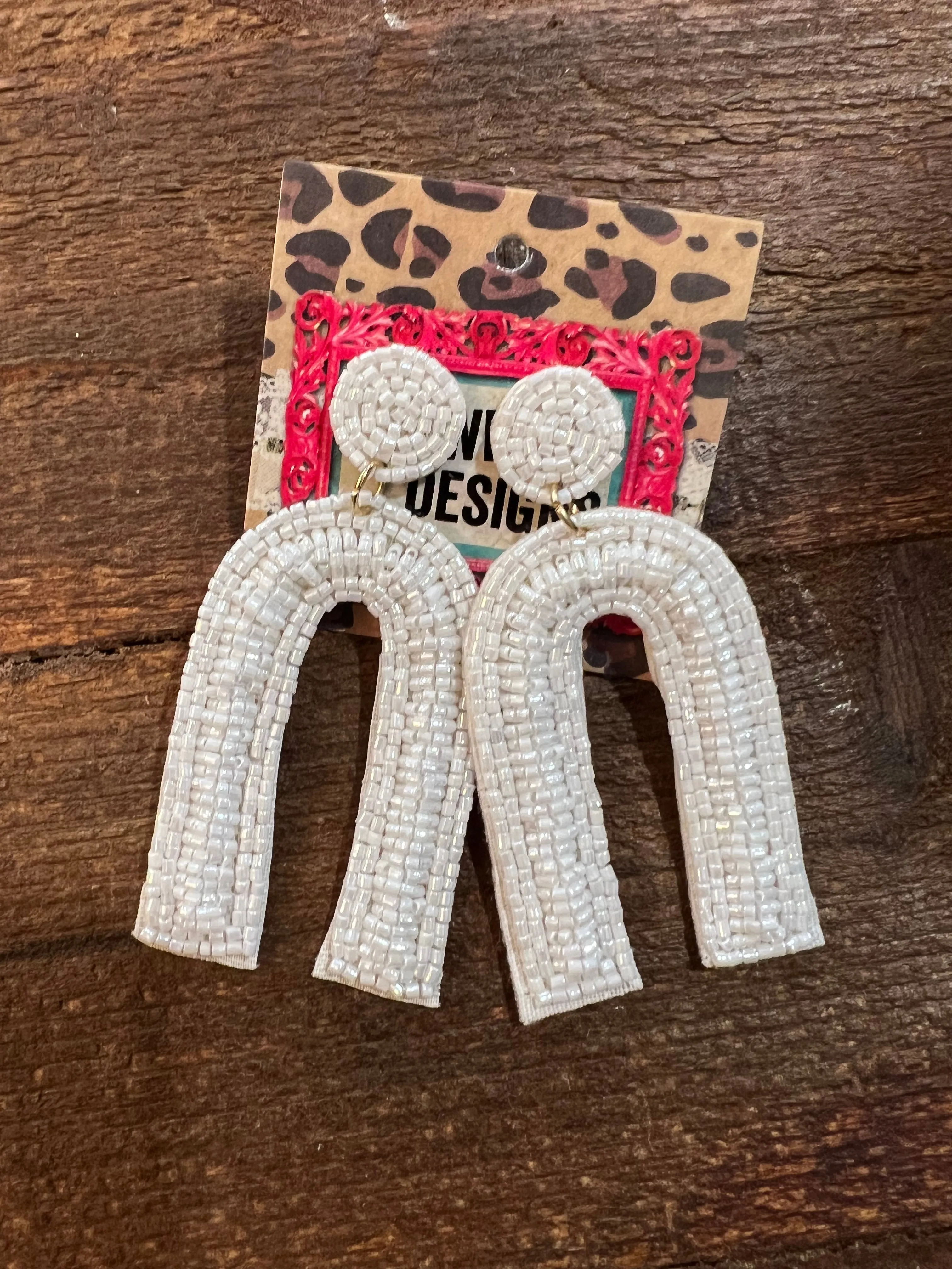 Beaded U Earrings