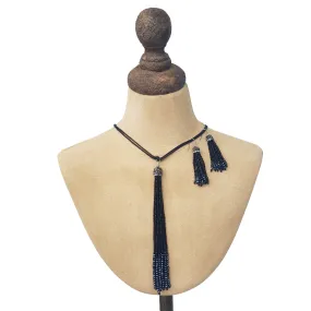 Black tassel necklace