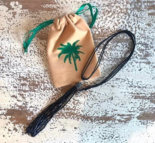 Black tassel necklace