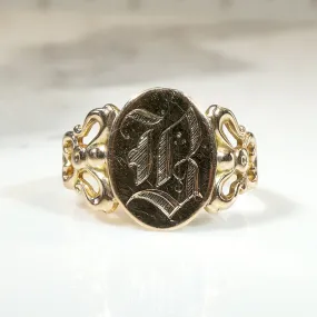 Bountiful Bows Ostby & Barton "B" Signet Ring