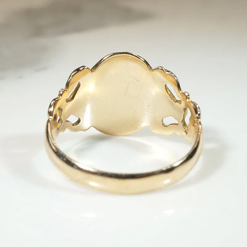 Bountiful Bows Ostby & Barton "B" Signet Ring
