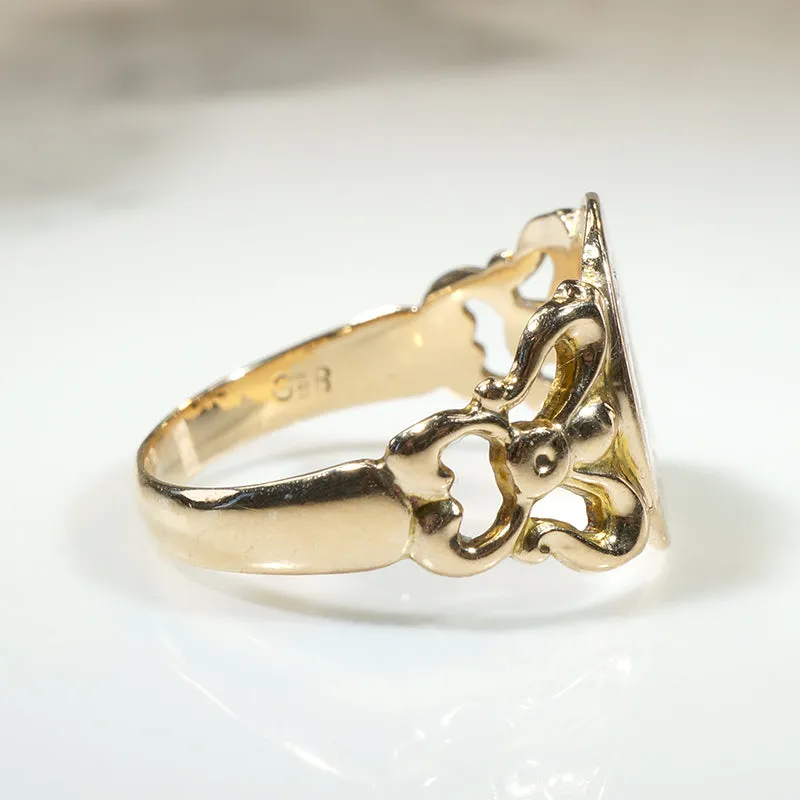 Bountiful Bows Ostby & Barton "B" Signet Ring
