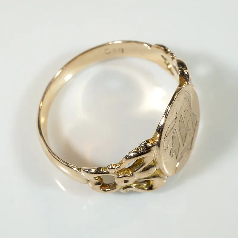 Bountiful Bows Ostby & Barton "B" Signet Ring
