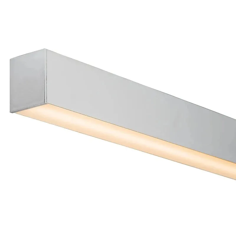 Boxy Silver Linear Pendant | Integrated Power Cord | Assorted Sizes