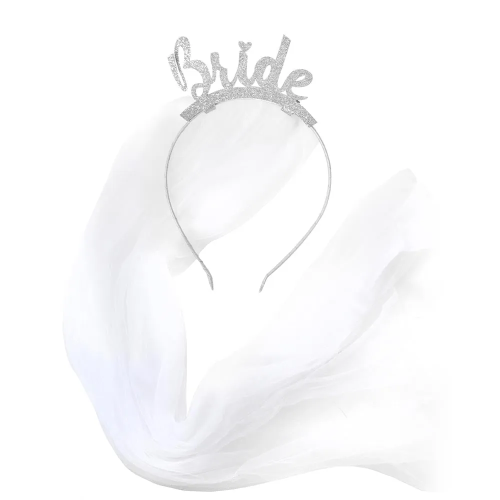 Bride Veil Glitter Headband