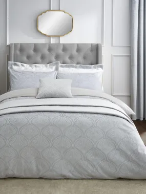 Catherine Lansfield Art Deco Pearl Silver Double Duvet Set