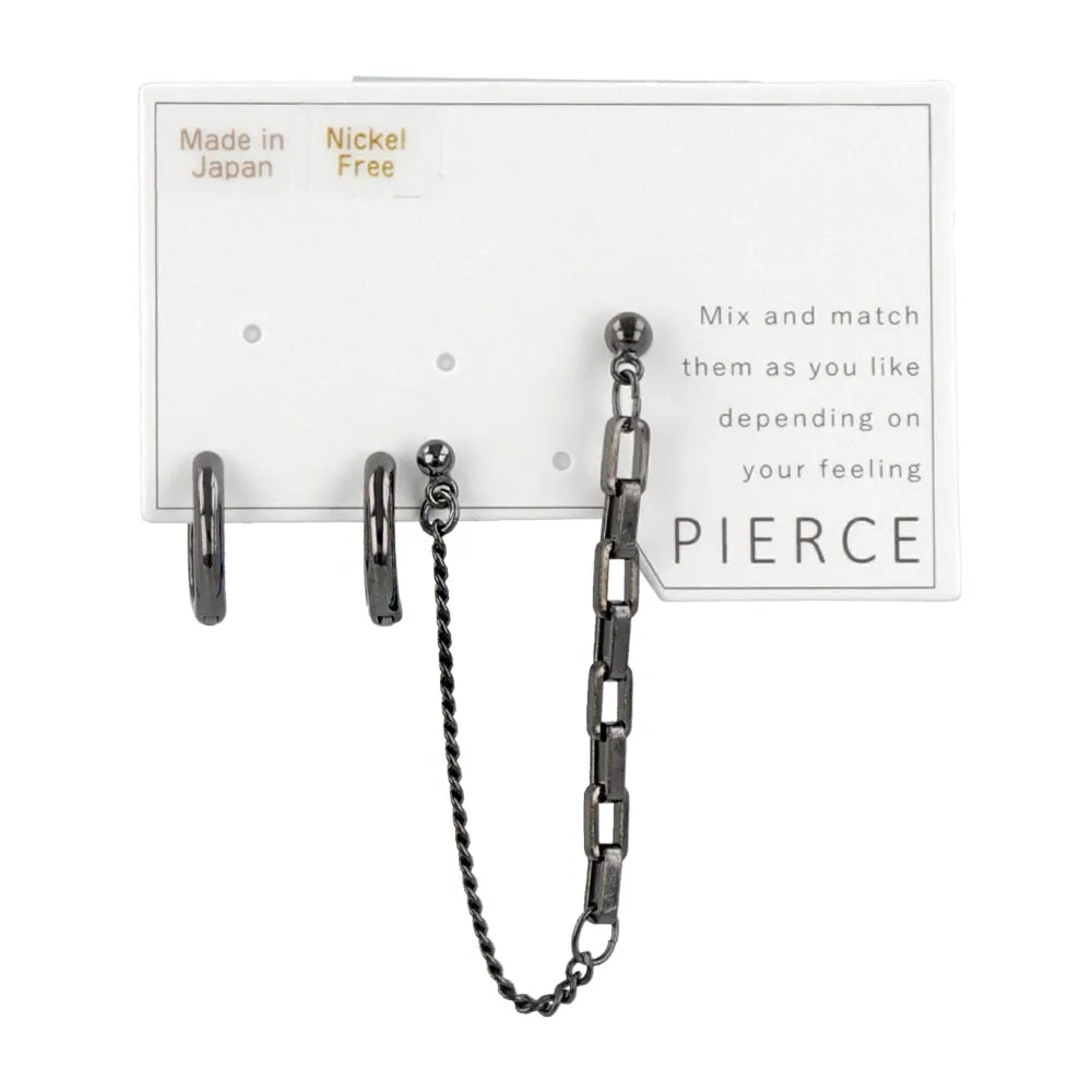 Chain and Hoop Earring Set