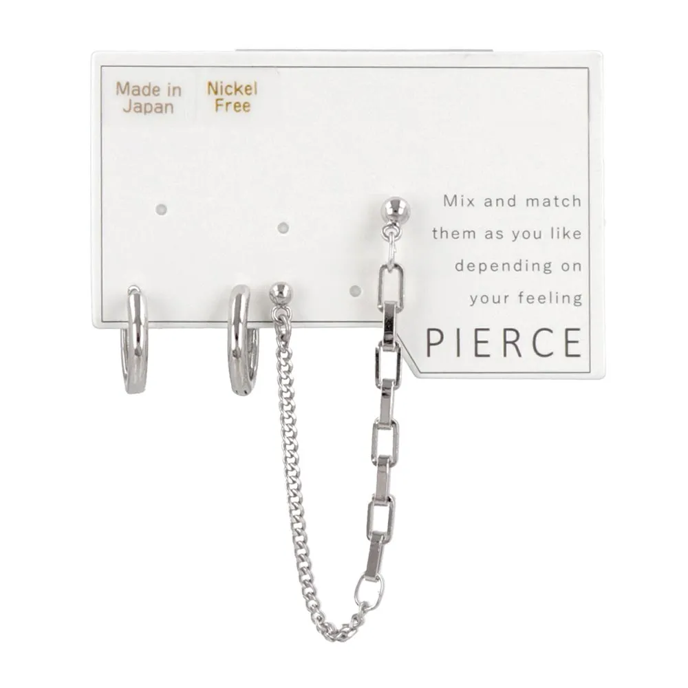 Chain and Hoop Earring Set