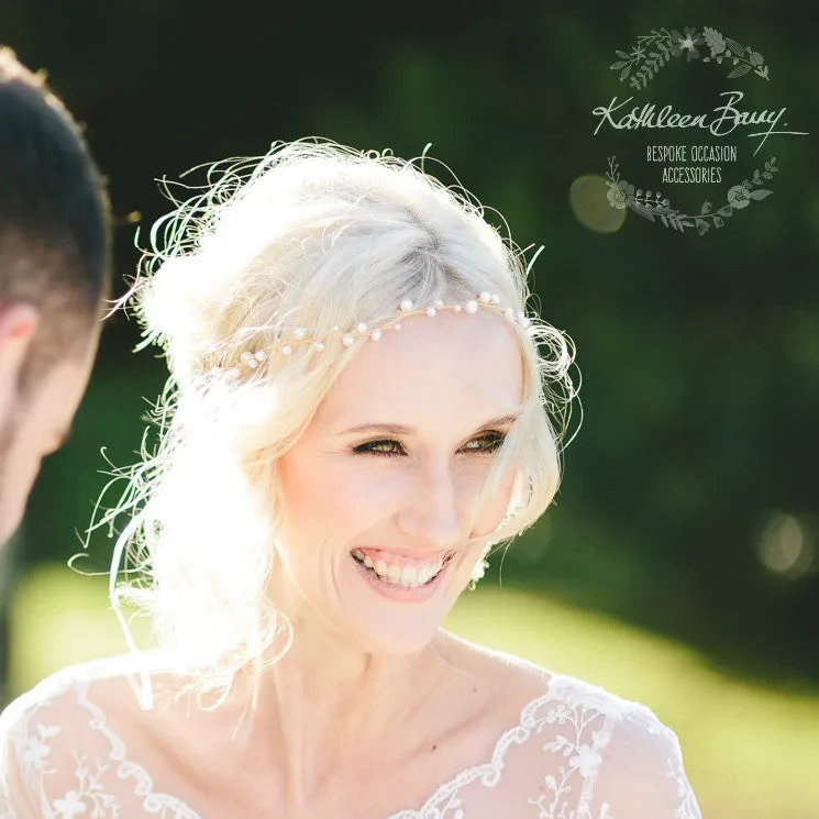 Cherize Bridal Pearl Hair Vine - Bridal wreath - Gold, silver, rose gold options FROM: